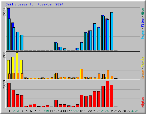 Daily usage for November 2024