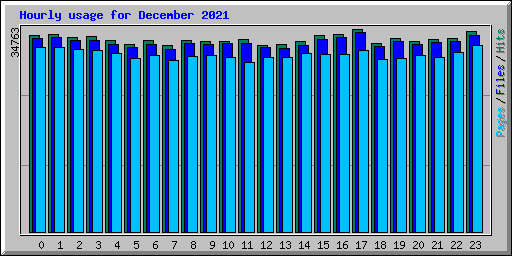 Hourly usage for December 2021